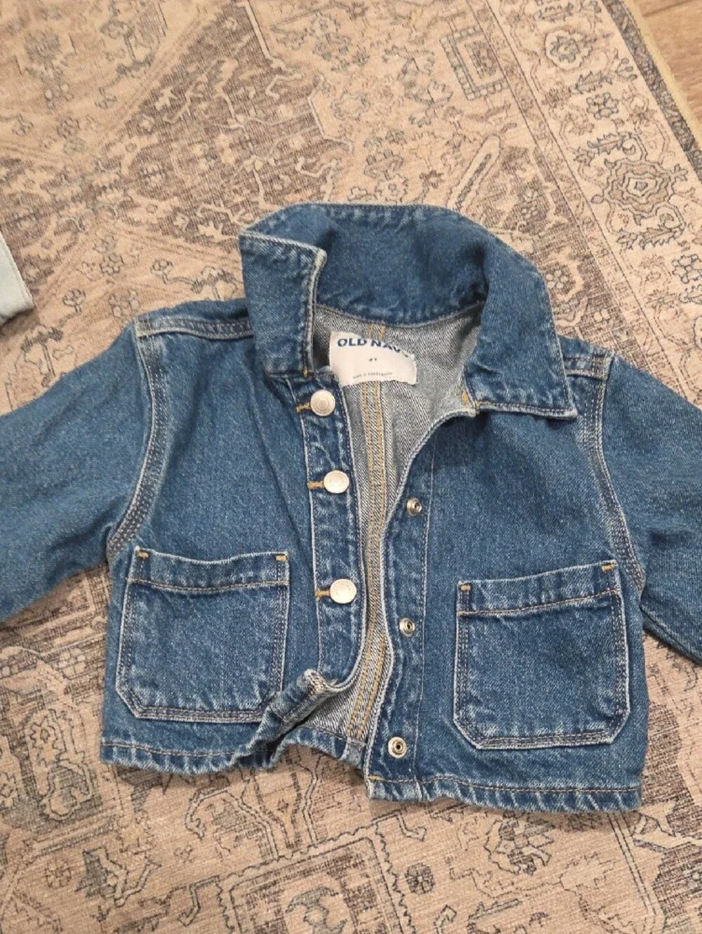 Old Navy Kids Two-Tone Denim Jackets - Light Blue & Blue